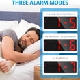 thumbnail image 5 of Large Led Display Digital Alarm Clock With Time Date Temperature Display, Adjustable Brightness 3 Levels & Night Mode Snooze Function 1-60 Mins, Usb Or 3X Aaa Battery Powered, 5 of 5