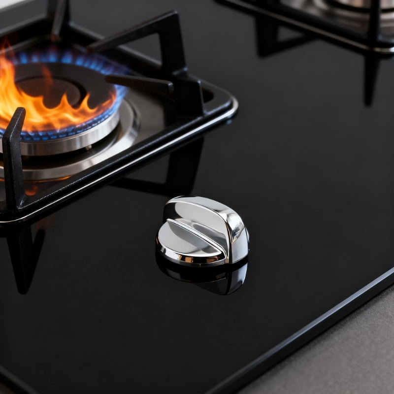 6 Pack Contemporary Gas Cooker Control Handle Replacement Multipurpose Compatibility ABS Strong Structure for Repairing