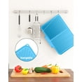 thumbnail image 4 of Silicone Dish Drying Mat with Drain: Multi-Use Non-Slip Pad for Kitchen Sink Side, Countertop, Refrigerator and Drawer. Heat Resistant, Easy Clean, 14.8 x 10.7 Inch, 4 of 7