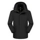 thumbnail image 1 of Chaquetas y abrigos casuales con capucha de manga larga para mujer, con gorra desmontable y resistente al viento, gruesa, tres en uno, para deportes al aire libre, cálida, de poliéster., 1 of 5