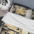 thumbnail image 4 of Designart "Intersecting Realities in Yellow and Grey II" Abstract Shapes Bedding Covert Set - Abstract Yellow Modern Bed Set With 2 Shams, 4 of 6