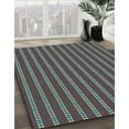 thumbnail image 3 of Ahgly Company Machine Washable Indoor Square Transitional Dark Brown Area Rugs, 4' Square, 3 of 7