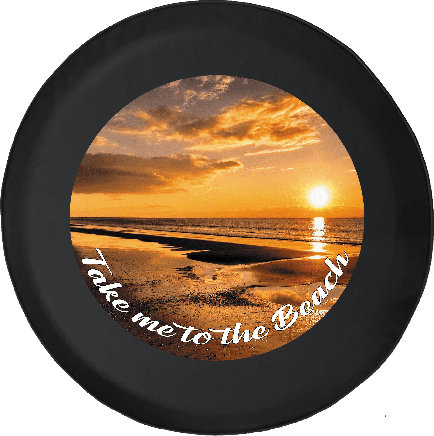 Take me to the Beach Sand Sunrise Spare Tire Cover fits Jeep RV & More