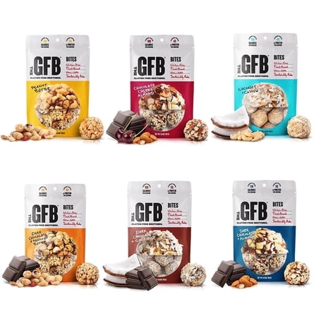 The GFB Gluten Free Protein Bites Variety Pack -Non GMO, Soy Free, Vegan, 4 oz 6 (CT)