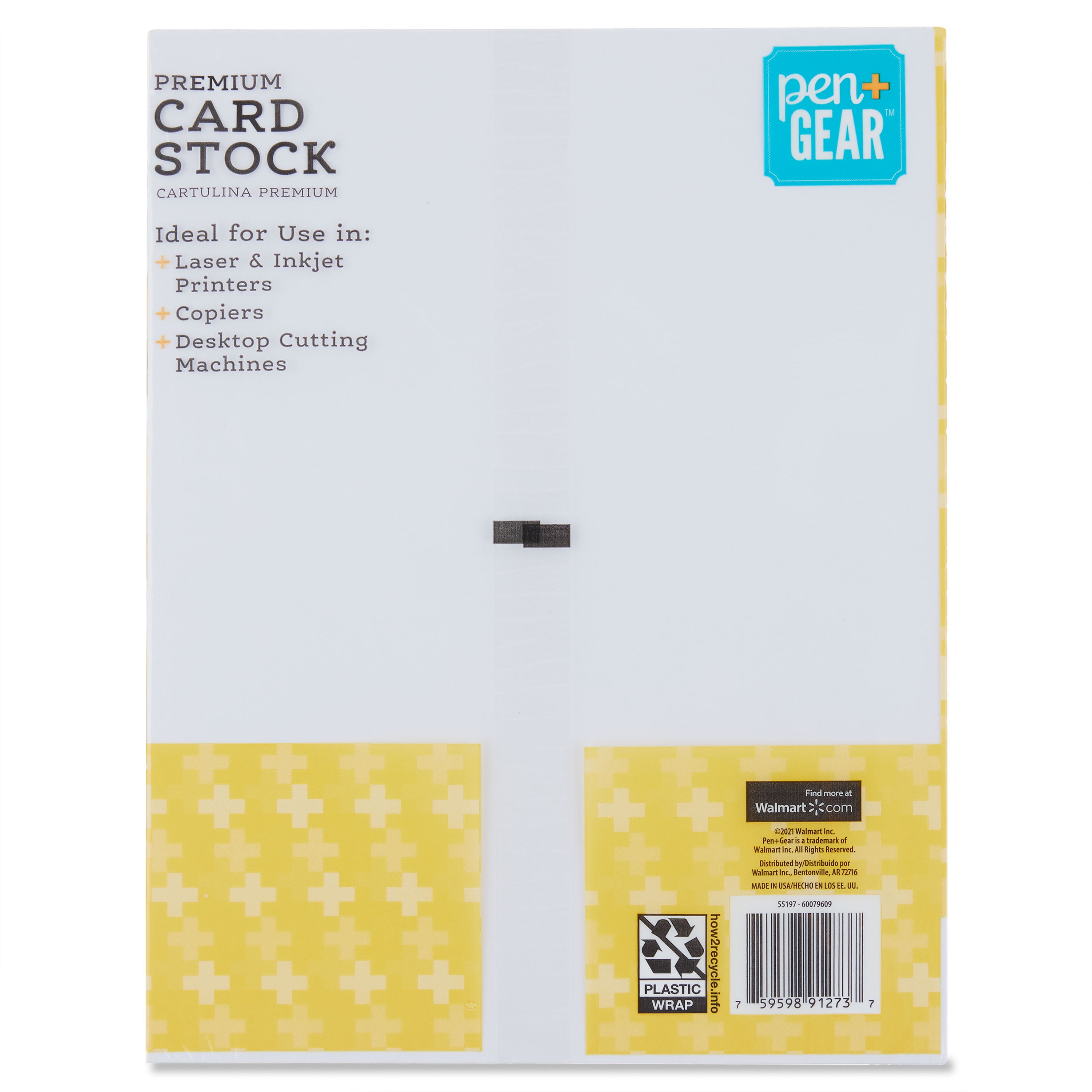 Pen + Gear Card Stock Paper, Assorted Bright, 8.5 x 11, 65 lb, 75 Sheets, 55306
