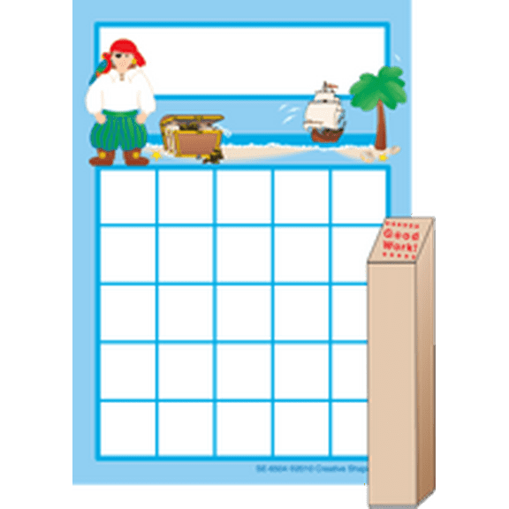 SHAPES ETC. Progress Pad/ Stamps Set - Pirate