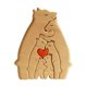 thumbnail image 1 of Grabado gratis, personalizado, familia de osos, rompecabezas de madera, regalo de cumpleaños de Navidad, escultura de apellido, 1 of 4