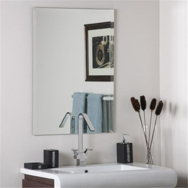 Decor Wonderland Ssm8001 Frameless, Square Beveled Bathroom Mirror