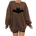 thumbnail image 1 of Chandails à Capuchon de Mode pour Femmes 2023 Mode Halloween Imprimée Blouse Ample à Manches Longues Col Rond Chandail Décontracté Hauts Chandail en Molleton 50 % de Rabais Liquidation Costumes Halloween/noël, 1 of 4