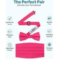thumbnail image 6 of Men's Formal Satin Bowtie and Cummerbund Set - Hot Pink, By S. H. Churchill, 6 of 7