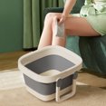 thumbnail image 4 of Portable Folding Foot Bath Massage Bucket with Exfoliating Blocks | Over Calf Soaking Basin for Home Travel | Foot Wash Tub, 4 of 5
