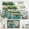 thumbnail image 4 of Designart 'Boats At The Lake in Green Spring' Traditional Framed Canvas Wall Art Print, 4 of 5
