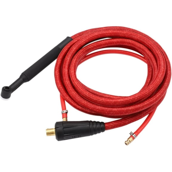 Gamvdout 400cm Red Super Soft Hose Braided Air-Cooled Complete TIG Welding Torch 35-70 Connector tig welding accessories