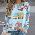 thumbnail image 2 of Fire Engine Car Truck Mom Sweatshirt For Women Long Sleeve Pullover, 2 of 7