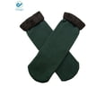 thumbnail image 3 of Deago 2 Pairs Women Men Wool Socks Winter Warm Thicken Thermal Soft Casual Solid Socks Home Snow Boots Velvet Floor Socks (Green), 3 of 8