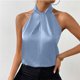 thumbnail image 3 of Blusas para las Mujeres Casual Verano Botón Sólido sin Mangas, Blusas sin Mangas para las Mujeres Ligero Verano Uso Diario, 3 of 6