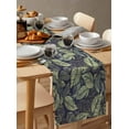 thumbnail image 6 of Summer Leaves Table Runner 72 Inches, Green Natural Tropical Palm Plants Leaf Bed Runner Dresser Scarves Tabletop for Indoor Outdoor Parties/Ceremony/Banquet, 13" x 72", 6 of 8