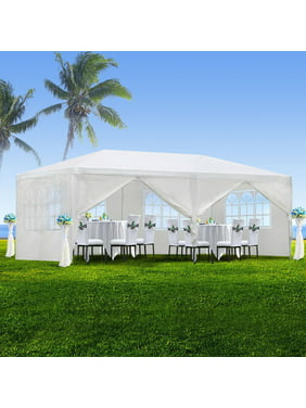 SalonMore 10' x 20' Party Tent Wedding Canopy Patio Tent Pavilion w/6 Side Walls 2 Doors
