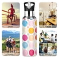 thumbnail image 7 of Yayeee 20oz Insulated Water Bottle Double Wall Stainless Steel with Flip Straw Lid, Colorful Circles, 7 of 7