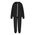 thumbnail image 5 of Womens Fleece Tracksuit Sets 2 Piece Sweatsuits Long Sleeve Zip Up Sweatshirt Hoodies and Sweatpants Jogger Pants Trendy Fall Outfits, 5 of 5