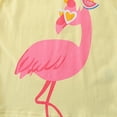 thumbnail image 5 of URMAGIC Baby Girls Little Kid Flamingo Fly Sleeve T-shirts Pineapple Shorts Cartoon 2PCS Summer Outfits, 5 of 12