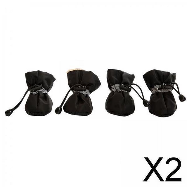 2x 4x Botas para Zapatos para Perros, Cubierta para Zapatos para Perros, Botines para Perros Cómodos Y Reflectantes, Protectores de Patas Suministros 2 piezas