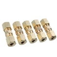 thumbnail image 1 of 5PCS 3/16IN Brass Compressions Fittings Connector Corrosion Resistant Durable Brake Pipe Connector, 1 of 7