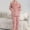 Pink, variant on Pajamas for Women Winter Solid Color Thickening Warm Cardigan Pajamas Suit Set Coral Fleece Comfortable Soft Lapel Long Top Pants Pajama Set White Size L