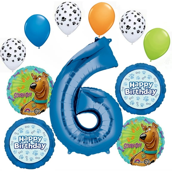 Anagram Scooby Dooby Doo 6th Birthday Party Supplies 11 pc Balloon Bouquet Decorations
