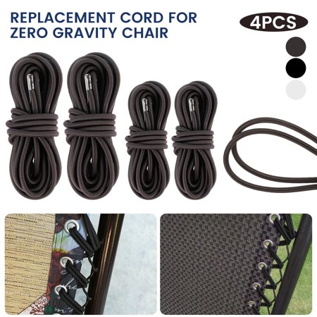 

HOTBEST 4 Pcs Folding Reclining Lounge Chair Replacement Cord Universal Recliner Elastic Rope Gray