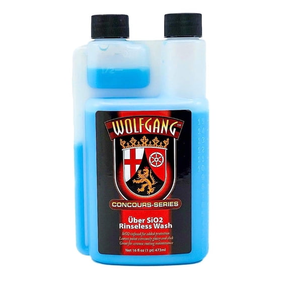 Wolfgang Uber SiO2 Rinseless Wash | Highly Concentrated Rinseless Formula | SiO2-Enhanced for Glossy, Slick Finish Without Water | WG-1650 | 16oz