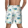 thumbnail image 4 of Balery Sea Turtle Mens Swim Trunks Swim Shorts for Men Quick Dry Inseam Beach Shorts with Compression Liner Pocket-Small, 4 of 9
