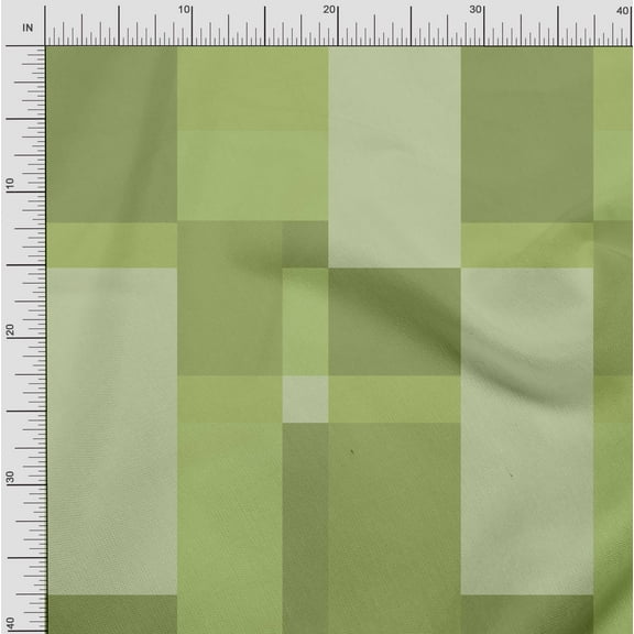 Soimoi Cotton Voile Fabric Geometric Panel Decor Fabric Printed Yard 42 Inch Wide