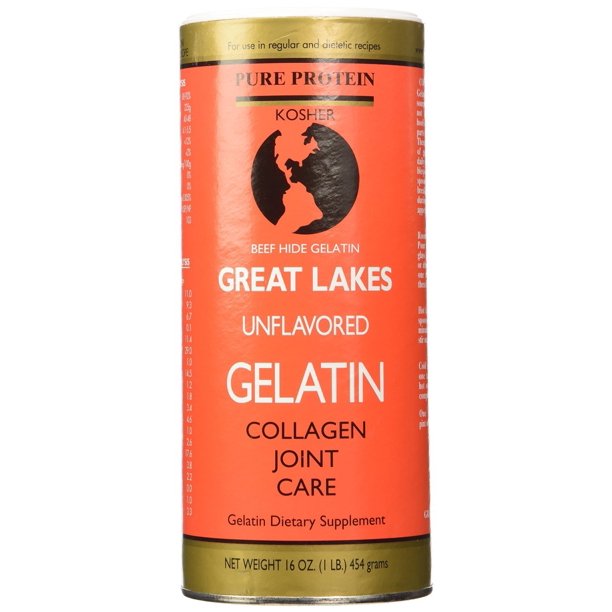 Great Lakes Unflavored Beef Gelatin, Kosher, 16 Ounce Can