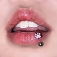 thumbnail image 3 of Glitter Paw Print Horseshoe Lip Ring Screw for Women Men Unisex - Cute Enamel Cat Dog Kitten Puppy Animal Pet Bite Rings Cartilage Tragus Eyebrow Septum Stud Earrings Fashion Body Piercing Jewelry, 3 of 5