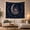 Cream Crescent, variant on Crescent Moon in Starry Night Sky, Dreamy Celestial for Nature Lovers, Floral Celestial Wall Art, Housewarming Gift, Tapestry Wall Hanging for Bedroom and Living Room