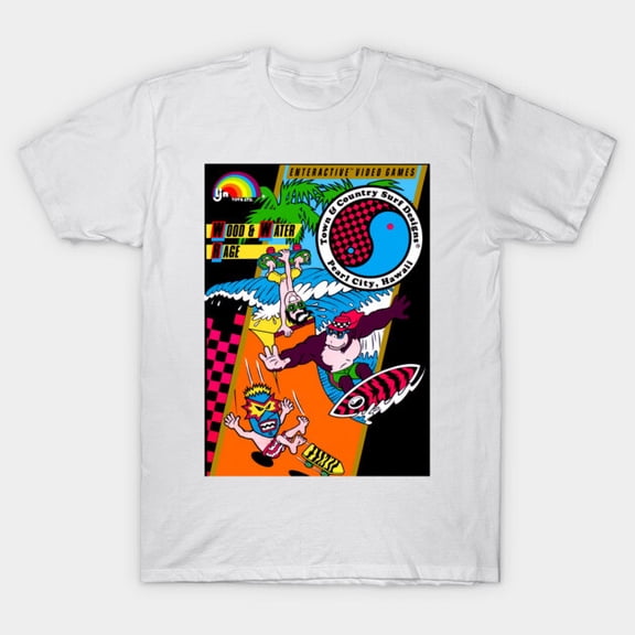 Town & Country Surf Vintage 80s Wood & Water Rage Retro Graphic G2563 Unisex T-Shirt, Up to Size 5XL