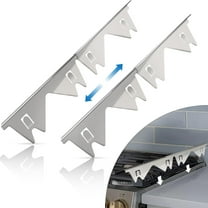 ABPETE  Stainless Steel Stove Counter Gap Cover (2 Pack), Oven Gap Filler, Stove Gap Filler for Kitchen, Range Trim Kit, Easy Clean with Heat Resistant, Adjustable Length 13.8” to 27.6”