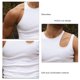thumbnail image 5 of Camisa hueca con hombros sin mangas, chaleco irregular de color puro, camiseta amigable con la piel para hombres, 5 of 6