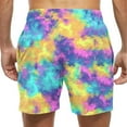 thumbnail image 5 of PNTUTB Summer Beach Men's Fashion Print Elastic Waist Drawstring Casual Loose Comfortable Swim Shorts with Pockets, 5 of 6