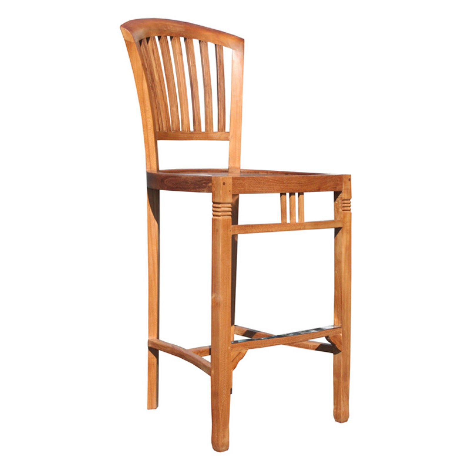 Chic Teak Orleans Teak Round 3 Piece Bar Height Patio Bistro Set - Walmart.com