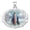 Solid Sterling Silver, variant on PicturesOnGold.com Miraculous Medal Scalloped Round Color Female Adult - 3/4 inch x 3/4 inch, Sterling Silver