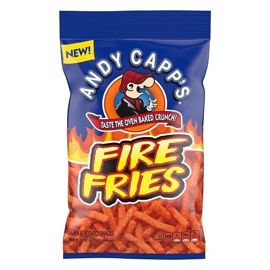 Andy Capp's Fire Fries, Corn & Potato Snacks, 3 oz (Pack of 12)