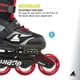 thumbnail image 4 of Rollerblade Microblade Patines en línea ajustables para fitness para niños, color negro/rojo, patines en línea de rendimiento para jóvenes y jóvenes, 4 of 6