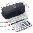 thumbnail image 2 of Durable Pen Pencil Case Big Storage Pen Pouch Bag For School Supplies Office College Teen Girls Adults, Purple, 2 of 5