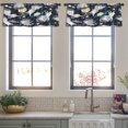 thumbnail image 3 of LALILO Kitchen Curtain Valance Fun Cat Astronaut Rod Pocket Window Curtain 52"x 18" Set of 2, 3 of 7