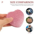 thumbnail image 4 of Raindrops Heart Shaped Compact Pocket Mirror PU Stylish Portable Makeup Mirror, 4 of 6
