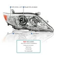 thumbnail image 3 of Spec-D Tuning Chrome Projector Headlights Compatible with 2010-2011 Toyota Camry All, Left + Right Pair Headlamps Assembly, 3 of 5