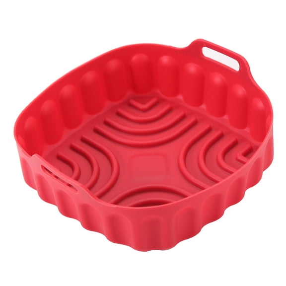 Air Fryer Silicone Liner Reusable Air Fryer Basket Liner Nonstick Air Fryer Insert with Handles Air Fryer Accessories for Oven Cooking