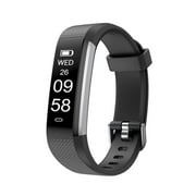 LetsCom - Health and Fitness Tracker/ Smart Watch, Bluetooth 5.0, Black